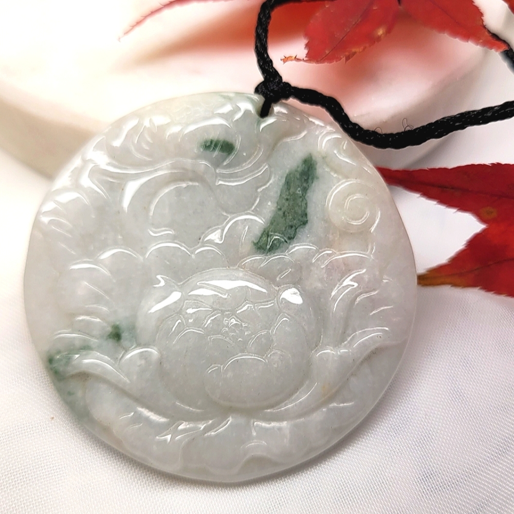 Certified Untreated Peony Flowers Blessings Pendant *NWT